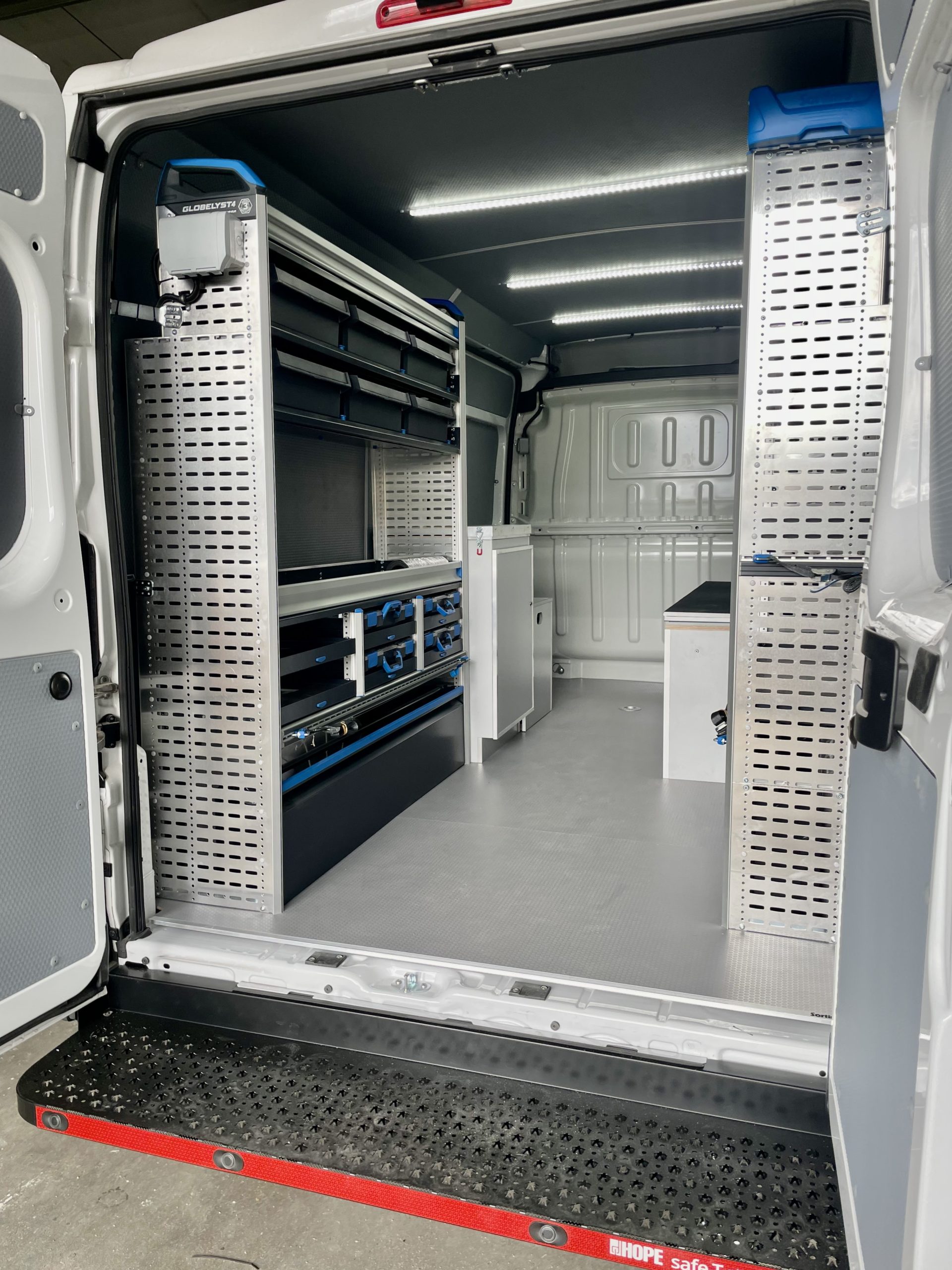 Van Racking - Sortimo GL4 - Electricians van with welfare facilities