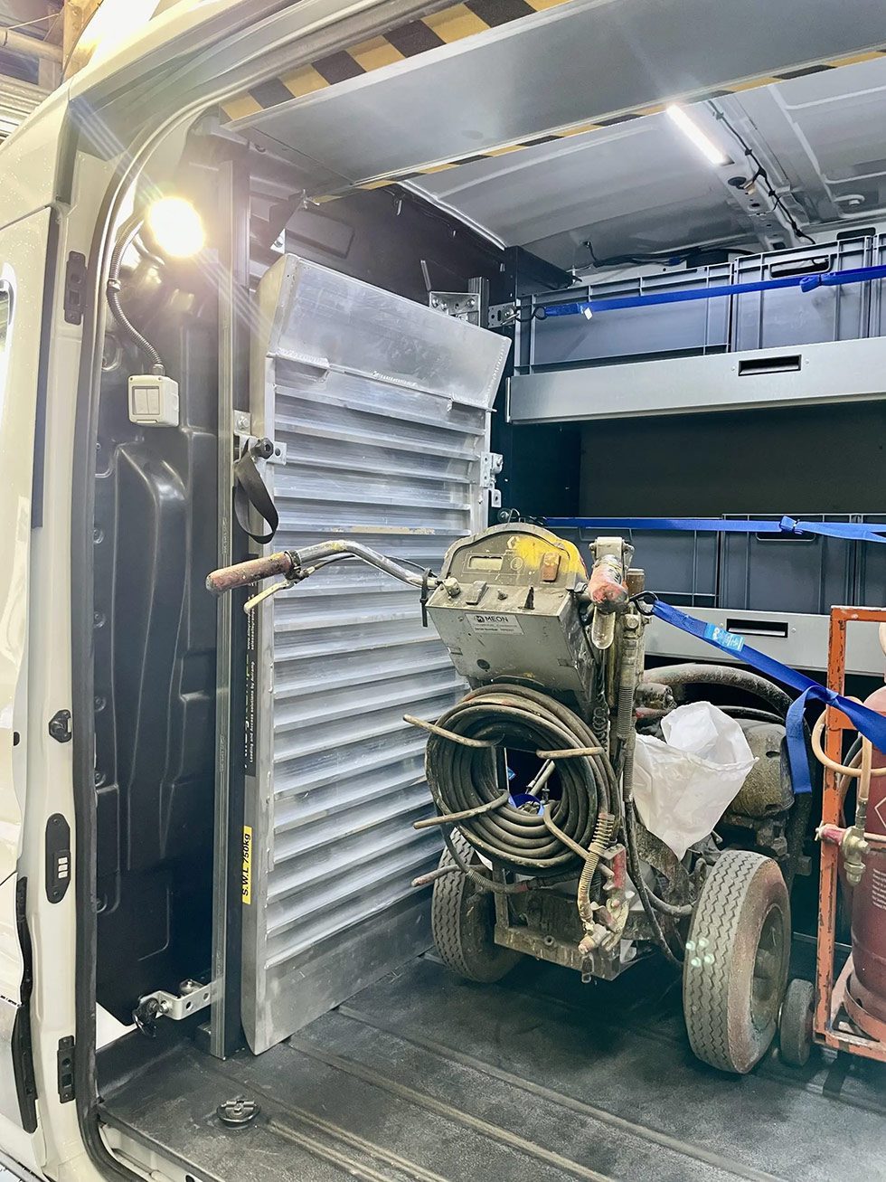 Custom Line-Marking Van Conversion with Smart Storage and Workflow ...